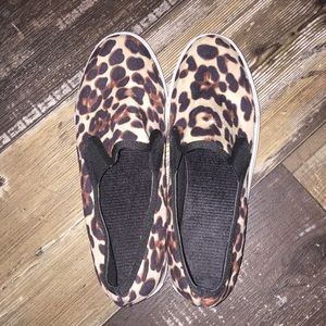 Cheetah Print Slip-On Van Style Shoes